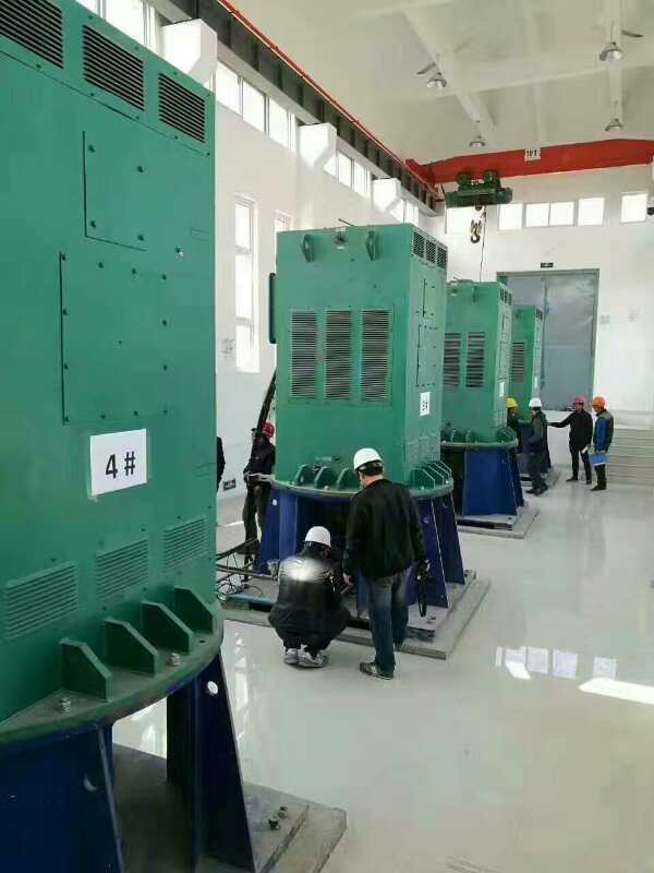 YKK4002-4某污水处理厂使用我厂的立式高压电机安装现场